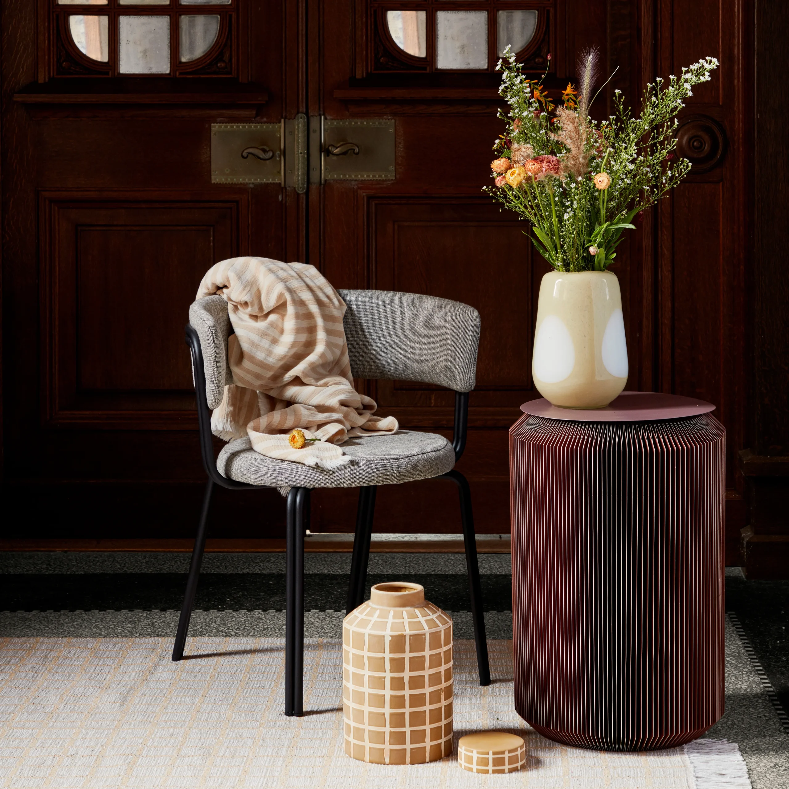 Broste Copenhagen Ada Dot Glasvase 26cm 2 Broste Copenhagen Ada Dot Glasvase 26cm – Bild 2